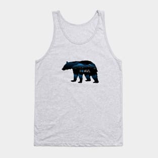 I Love AVL - Black Bear Cityscape - GreyBG 25 Tank Top